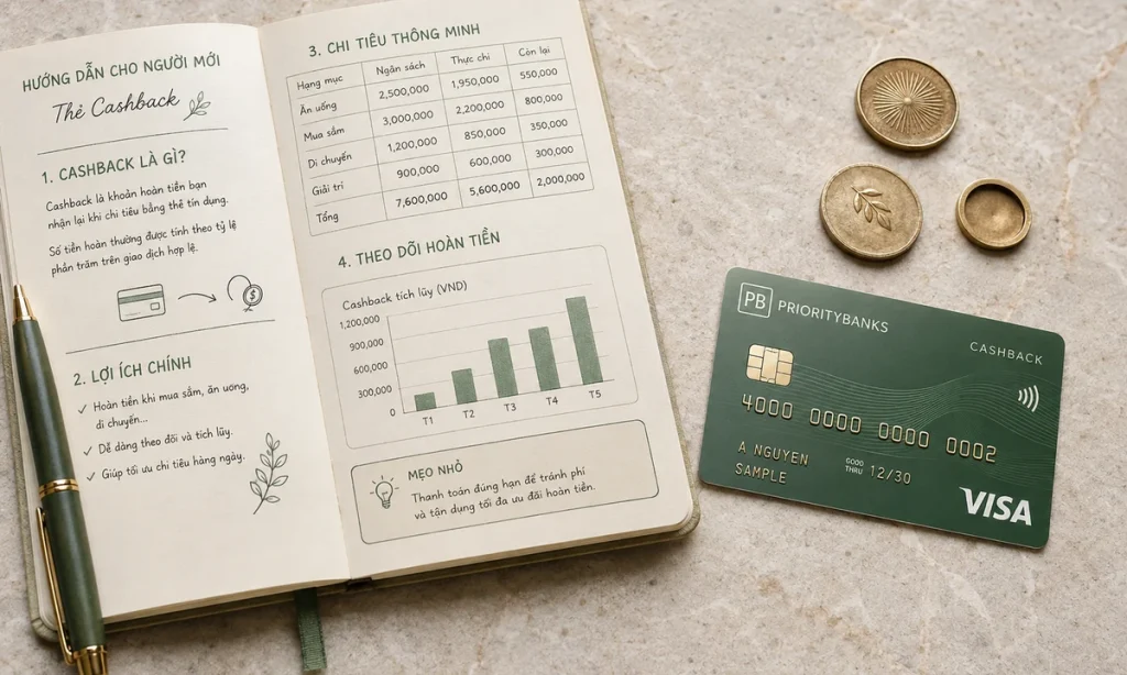 Thẻ tín dụng hoàn tiền 2026: Top 5 cho người mới